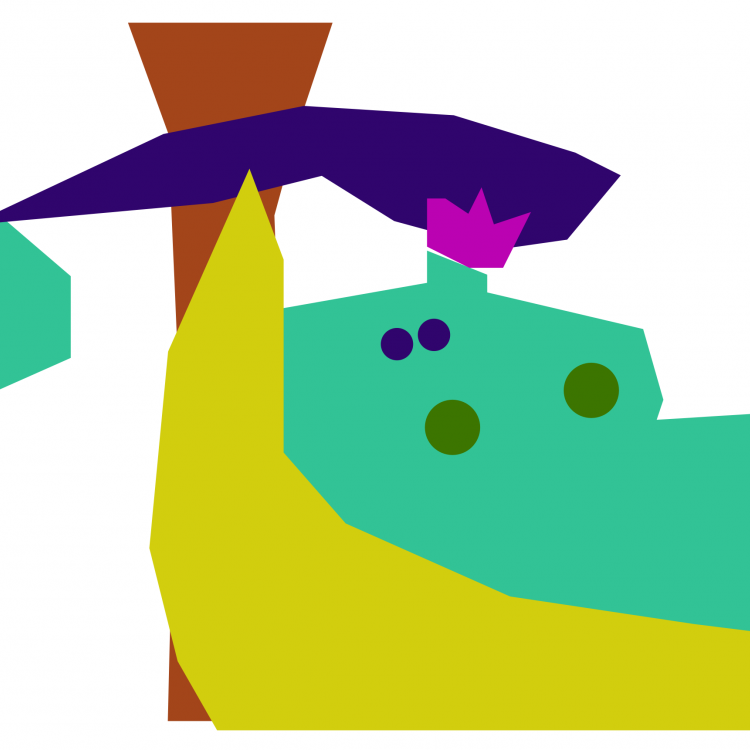 An illustration from a children's book, showing a hippopotamus lying in a hammock.